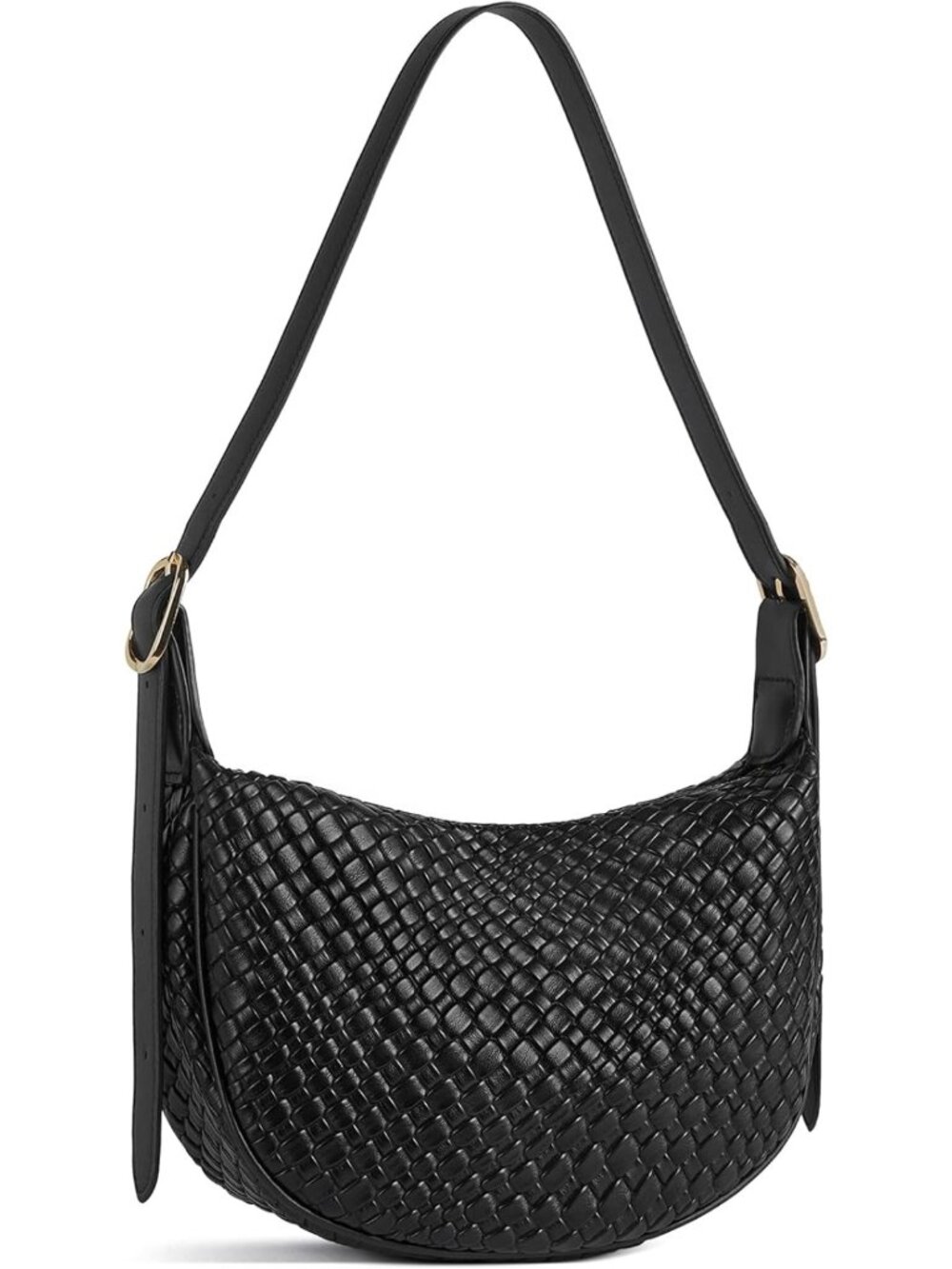 Vegan Leather Crescent Crossbody Bag for Women | Adjustable Strap Hobo Handbag